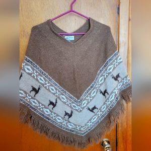 Alpaca Poncho Vintage